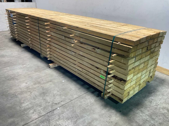 Vuren balk 500x15.2x6.6 cm (15x) - afbeelding 1 van  6
