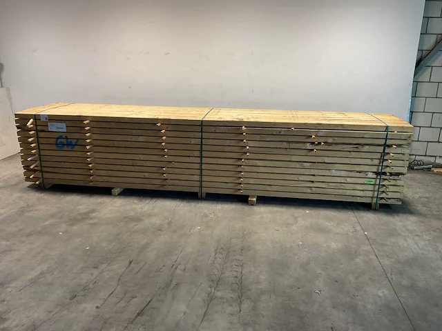 Vuren balk 500x15.2x6.6 cm (15x) - afbeelding 2 van  6