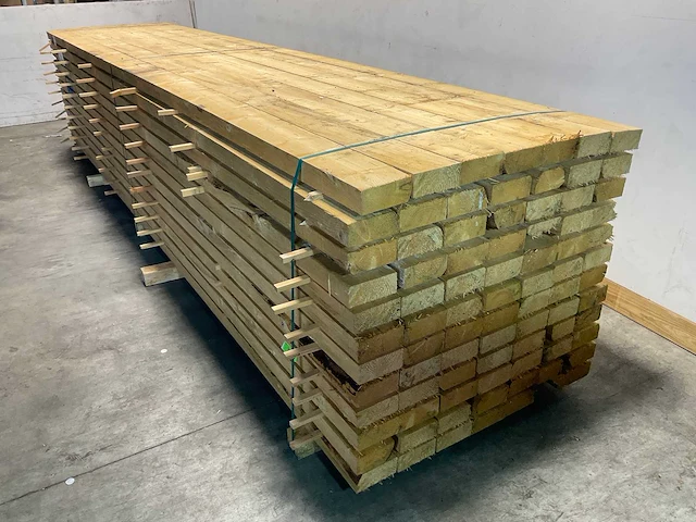 Vuren balk 500x15.2x6.6 cm (15x) - afbeelding 4 van  6
