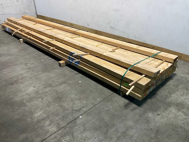 Vuren balk 500x17.5x6.5 cm (18x) - afbeelding 1 van  5