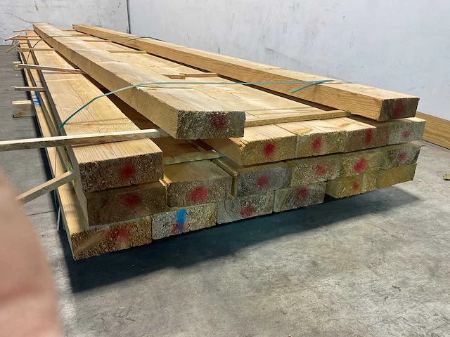 Vuren balk 500x17.5x6.5 cm (18x) - afbeelding 3 van  5