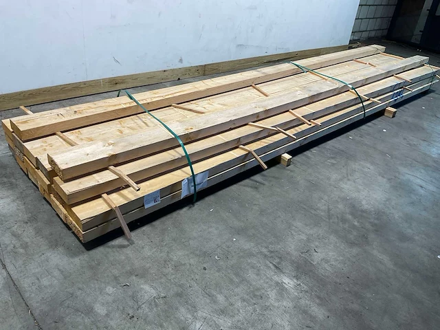 Vuren balk 500x17.5x6.5 cm (18x) - afbeelding 4 van  5