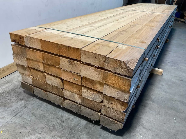 Vuren balk 500x19.5x9.5 cm (15x) - afbeelding 4 van  6