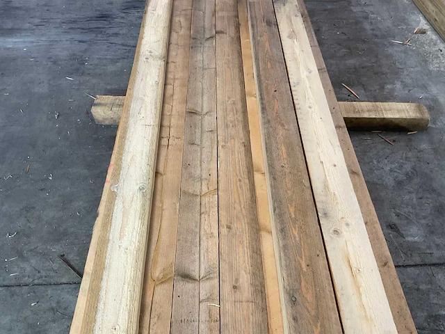 Vuren balk 510x10x6.5 cm (10x) - afbeelding 3 van  5