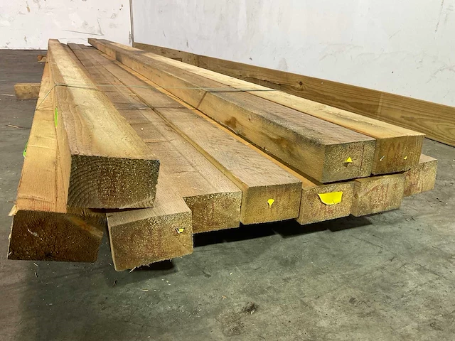 Vuren balk 510x10x6.5 cm (10x) - afbeelding 4 van  5