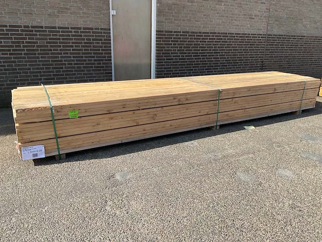 Vuren balk 510x13.8x3.8 cm (33x) - afbeelding 1 van  5
