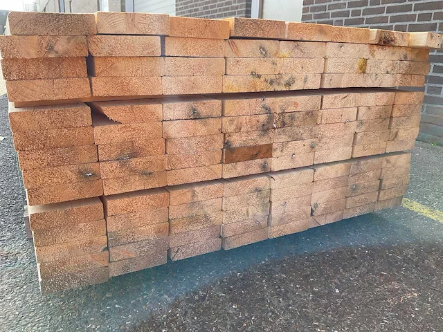 Vuren balk 510x13.8x3.8 cm (33x) - afbeelding 4 van  5