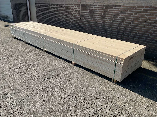 Vuren balk 540x22x3.8 cm (65x) - afbeelding 1 van  6