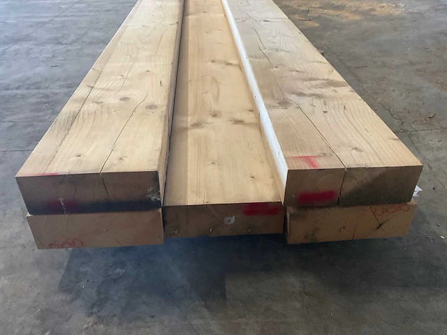 Vuren balk 660x27.5x10 cm (5x) - afbeelding 6 van  7