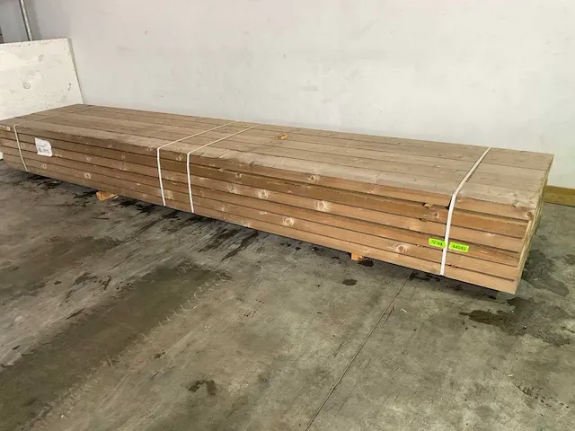 Vuren balk geïmpregneerd 480x20x7,5 cm (10x) - afbeelding 1 van  5
