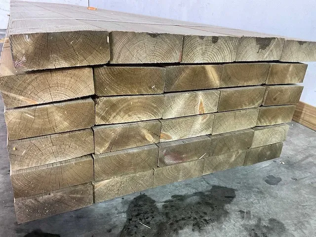 Vuren balk geïmpregneerd 480x20x7,5 cm (10x) - afbeelding 4 van  5