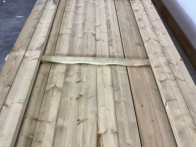 Vuren balk geïmpregneerd 480x9.5x3.5 cm (50x) - afbeelding 4 van  5