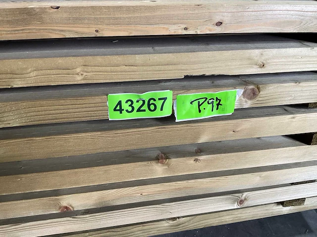 Vuren balk geïmpregneerd 480x9.5x3.5 cm (50x) - afbeelding 5 van  5