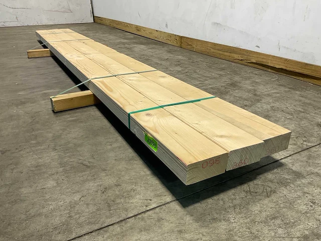 Vuren balk geschaafd 360x14,5x7 cm (3x) - afbeelding 1 van  7