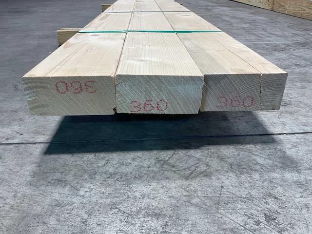 Vuren balk geschaafd 360x14,5x7 cm (3x) - afbeelding 6 van  7