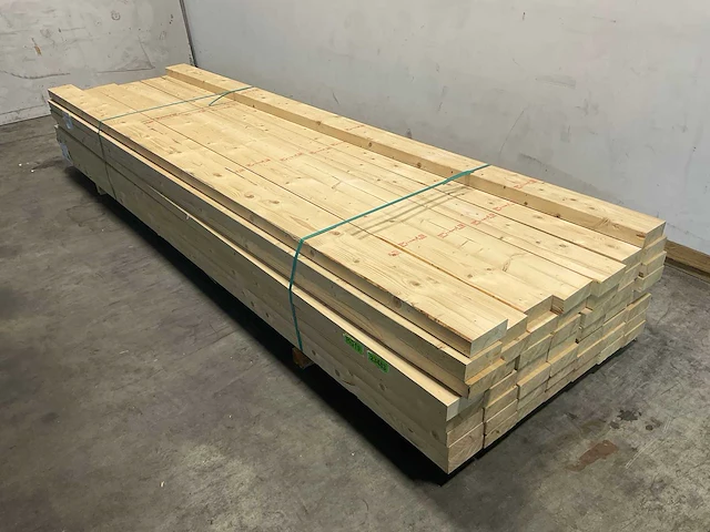 Vuren balk geschaafd 360x16x6,3 cm (49x) - afbeelding 1 van  7