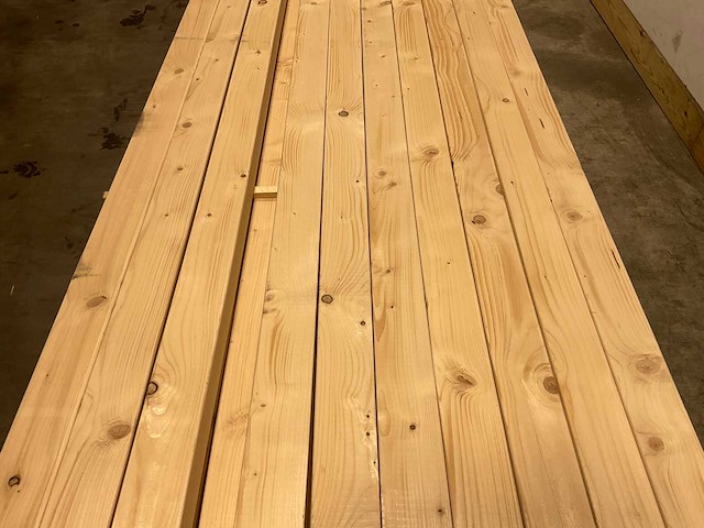 Vuren balk geschaafd 420x10x7,5 cm (52x) - afbeelding 3 van  7