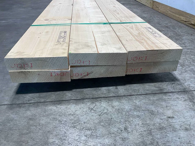 Vuren balk geschaafd 480x29,5x7 cm (6x) - afbeelding 6 van  7
