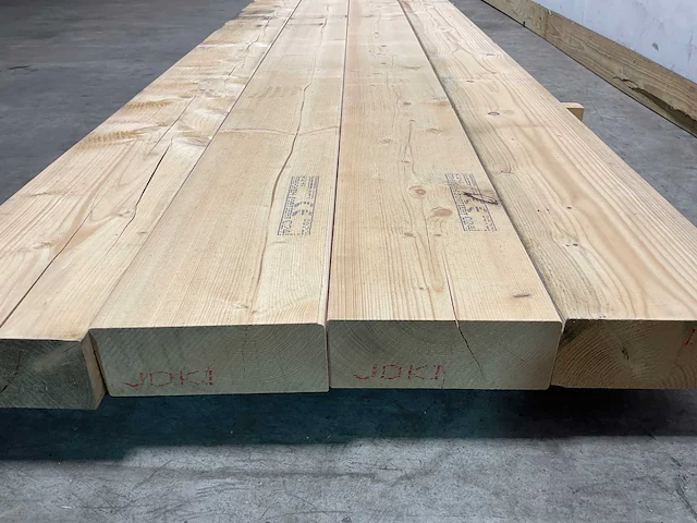 Vuren balk geschaafd 540x25,5x9,5 cm (4x) - afbeelding 6 van  6
