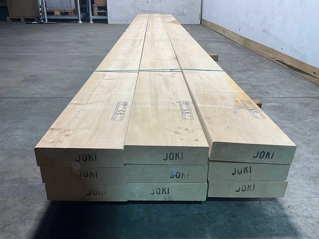 Vuren balk geschaafd 630x27,5x7,5 cm (9x) - afbeelding 5 van  7
