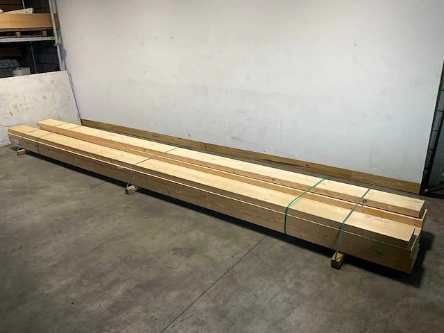 Vuren balk geschaafd 660x29x7 cm (10x) - afbeelding 1 van  7