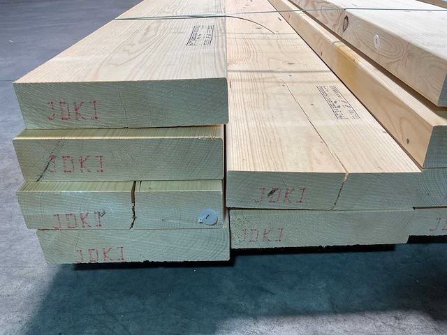 Vuren balk geschaafd 660x29x7 cm (10x) - afbeelding 6 van  7