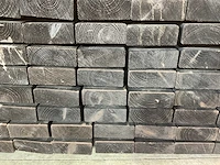 Vuren balk geschaafd zwart 400x12x4,5 cm (41x) - afbeelding 5 van  6