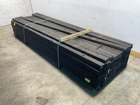 Vuren balk geschaafd zwart 400x12x4,5 cm (41x) - afbeelding 1 van  6