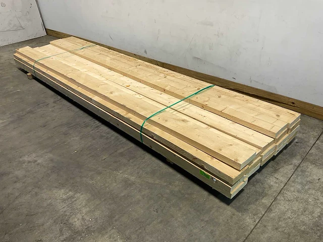 Vuren balk ruw 390x20x5 cm (17x) - afbeelding 1 van  7