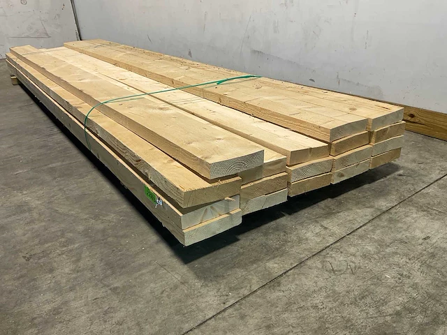 Vuren balk ruw 390x20x5 cm (17x) - afbeelding 5 van  7