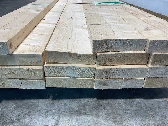 Vuren balk ruw 390x20x5 cm (17x) - afbeelding 7 van  7