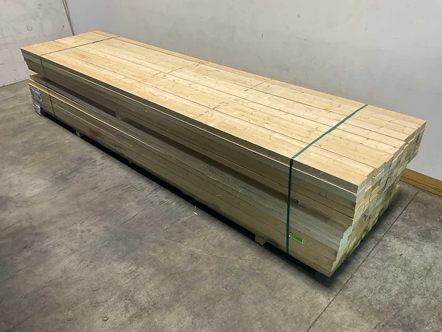 Vuren balk ruw 420x10x5 cm (50x) - afbeelding 1 van  8