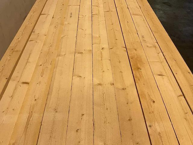 Vuren balk ruw 420x10x5 cm (50x) - afbeelding 3 van  8