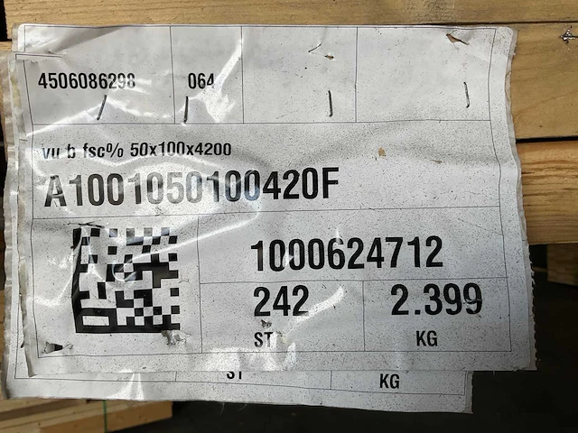 Vuren balk ruw 420x10x5 cm (50x) - afbeelding 7 van  8