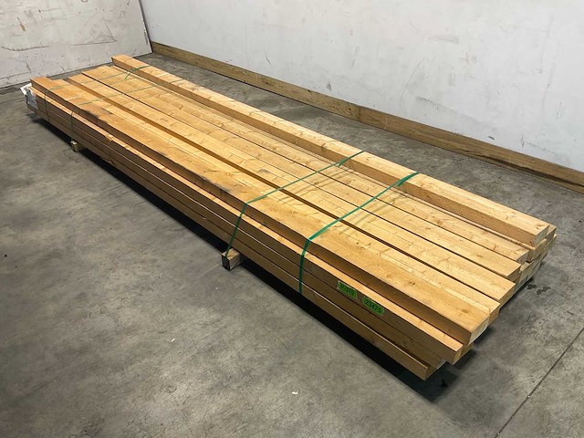 Vuren balk ruw 420x12,5x6,3 cm (24x) - afbeelding 1 van  7