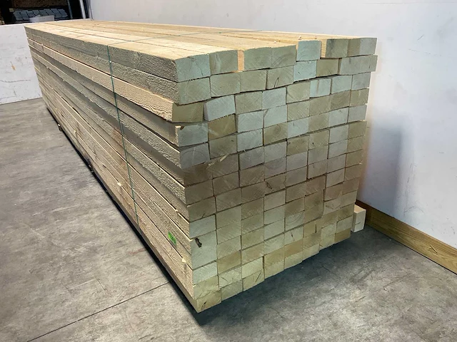 Vuren balk ruw 510x12,5x7,5 cm (25x) - afbeelding 5 van  7