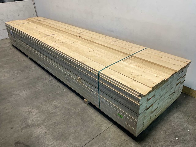 Vuren balk ruw 510x15x2,5 cm (50x) - afbeelding 1 van  6