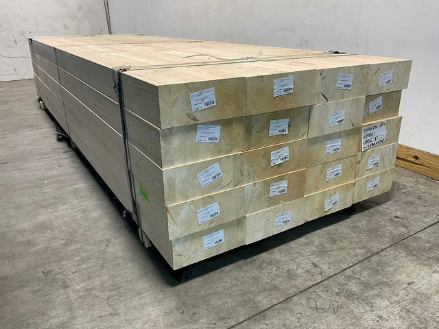 Vuren balk verlijmd 350x28x12 cm (10x) - afbeelding 5 van  7