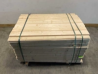 Vuren blokhutprofiel mes- en groef 149x14,5x2,8 cm (80x) - afbeelding 2 van  8