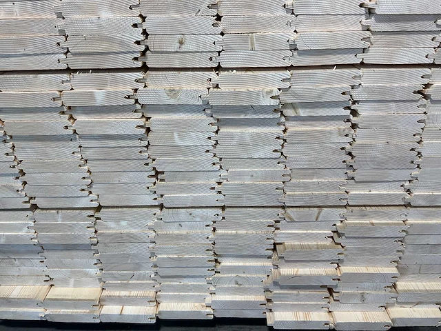 Vuren blokhutprofiel mes- en groef 149x14,5x2,8 cm (80x) - afbeelding 7 van  8