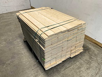 Vuren blokhutprofiel mes- en groef 149x14,5x2,8 cm (80x) - afbeelding 1 van  8