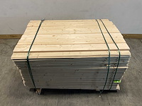 Vuren blokhutprofiel mes- en groef 149x14,5x2,8 cm (80x) - afbeelding 2 van  8