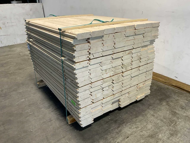 Vuren blokhutprofiel mes- en groef 149x14,5x4,5 cm (81x) - afbeelding 5 van  7