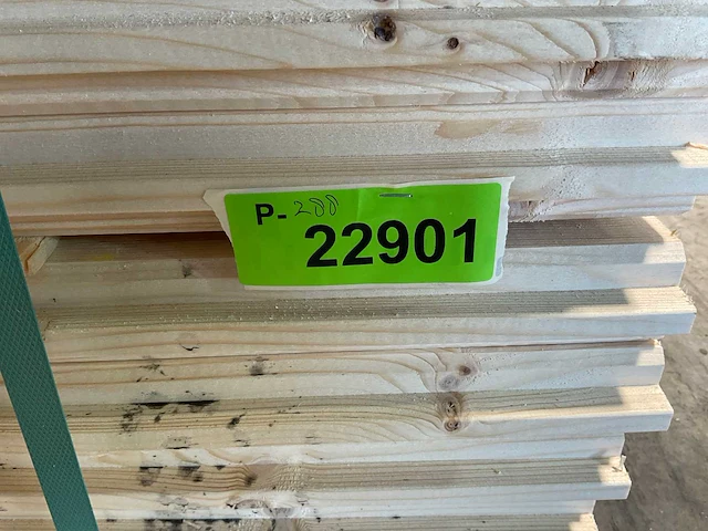 Vuren blokhutprofiel mes- en groef 149x14,5x4,5 cm (81x) - afbeelding 7 van  7