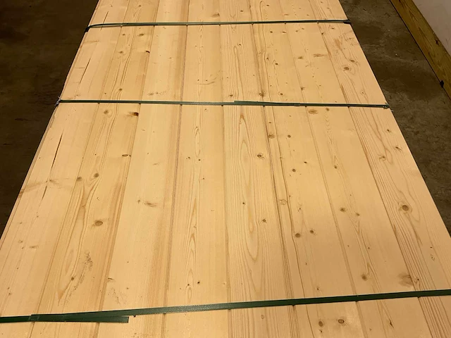Vuren blokhutprofiel mes- en groef 209x14,5x2,8 cm (154x) - afbeelding 3 van  7