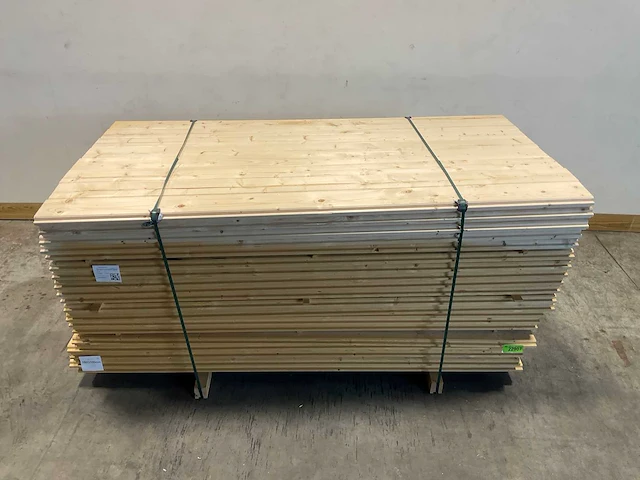 Vuren blokhutprofiel mes- en groef 209x14,5x4,5 cm (100x) - afbeelding 2 van  7