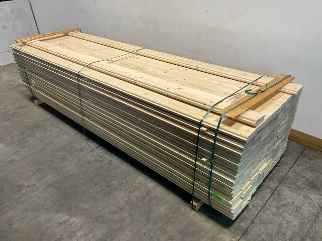 Vuren blokhutprofiel mes- en groef 270x14,5x4,5 cm (100x) - afbeelding 1 van  7