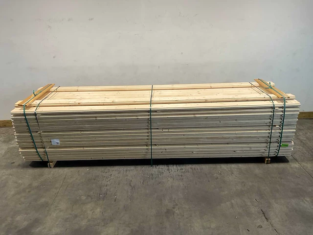 Vuren blokhutprofiel mes- en groef 270x14,5x4,5 cm (100x) - afbeelding 2 van  7