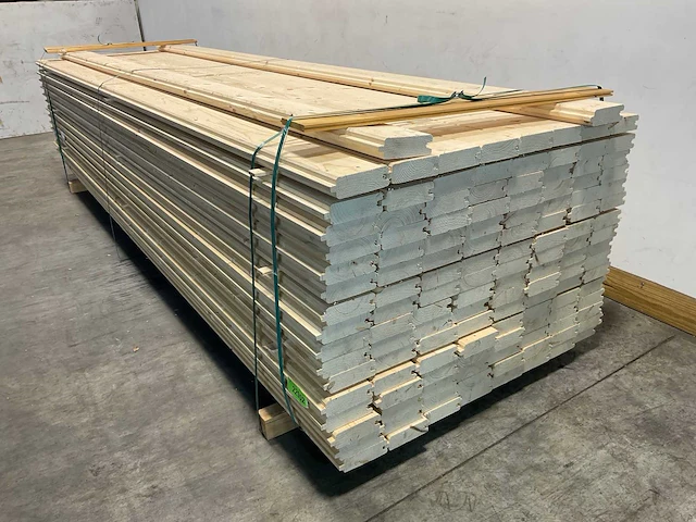 Vuren blokhutprofiel mes- en groef 270x14,5x4,5 cm (100x) - afbeelding 5 van  7