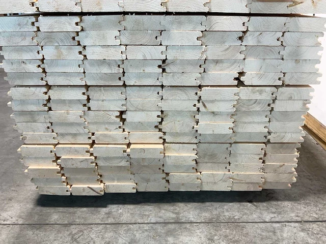 Vuren blokhutprofiel mes- en groef 270x14,5x4,5 cm (100x) - afbeelding 6 van  7